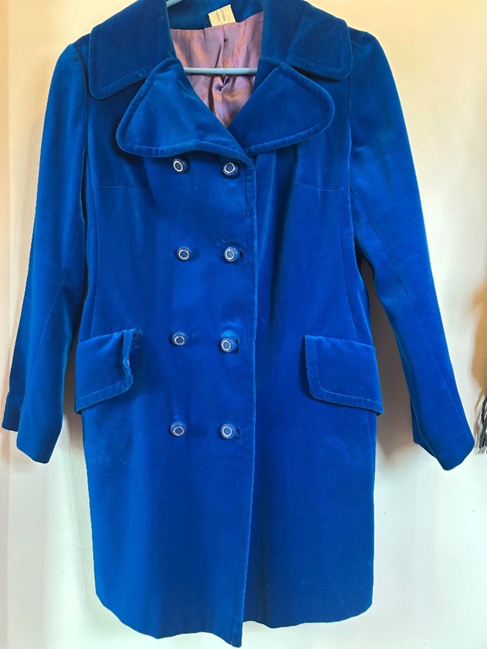 Royal Blue Velvet Coat